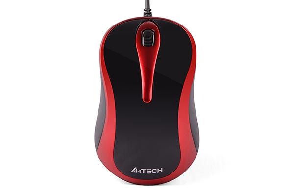 Мишка A4Tech N-360, Черен/Червен