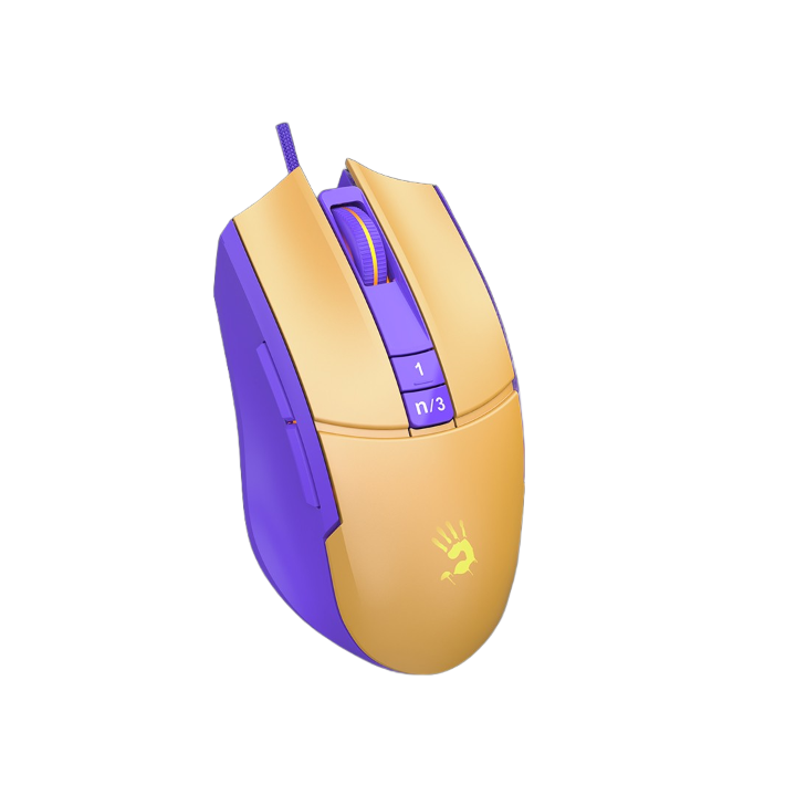 Геймърска мишка Bloody L65 Max Royal Violet Жълт/Лилав