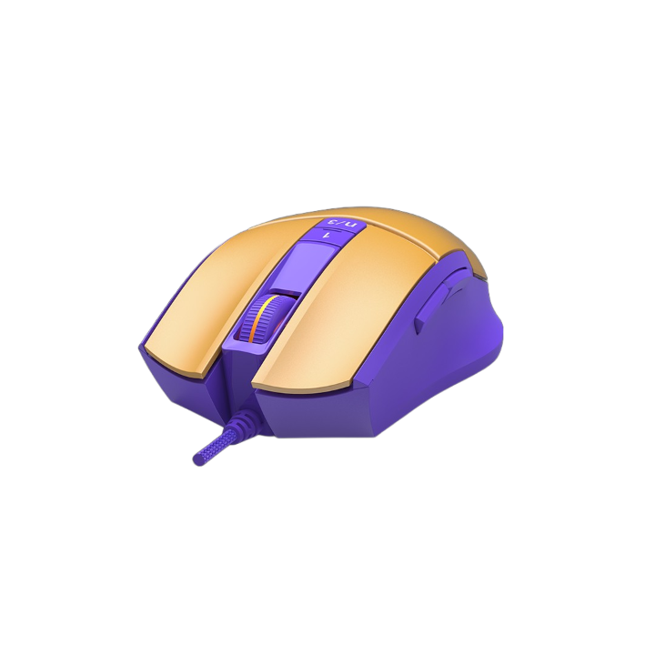 Геймърска мишка Bloody L65 Max Royal Violet Жълт/Лилав