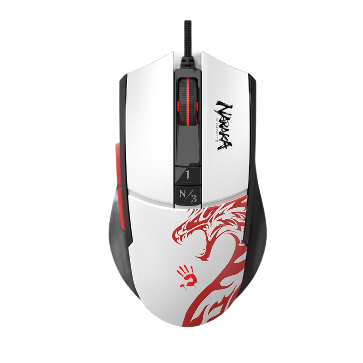 Геймърска мишка A4tech bloody L65 Max Naraka Черен/Бял