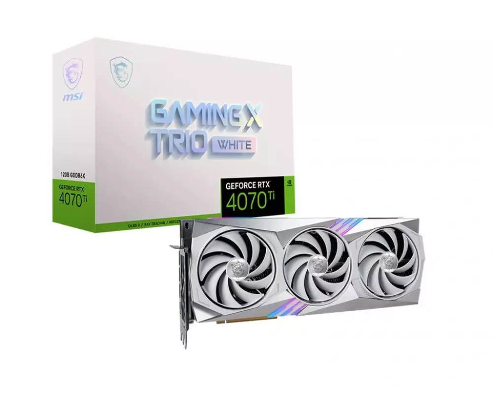 Видео карта MSI GeForce RTX 4070 Ti GAMING X TRIO WHITE 12G GDDR6X