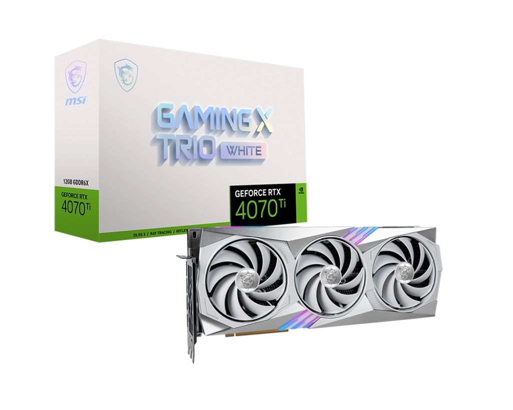 Видео карта MSI GeForce RTX 4070 Ti GAMING X TRIO WHITE 12G GDDR6X