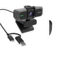 Уеб камера j5create JVU430, 4K Ultra HD, Два микрофона, 360&deg; Rotation, Черен