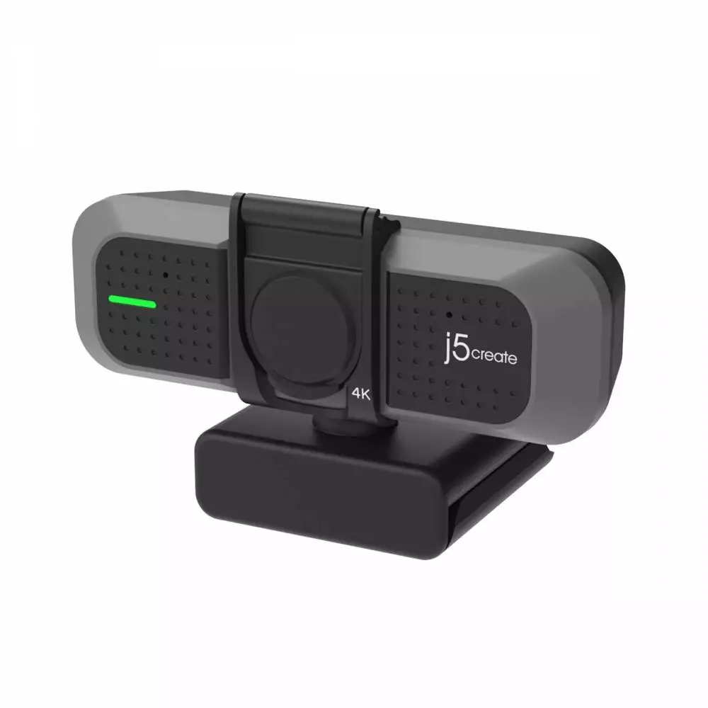Уеб камера j5create JVU430, 4K Ultra HD, Два микрофона, 360&deg; Rotation, Черен