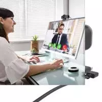 Уеб камера j5create JVU430, 4K Ultra HD, Два микрофона, 360&deg; Rotation, Черен