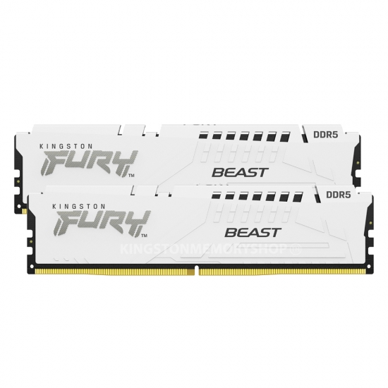 Памет Kingston FURY Beast White 32GB (2x16GB) DDR5 5200MHz CL36 EXPO - KF552C36BWEK2-32 