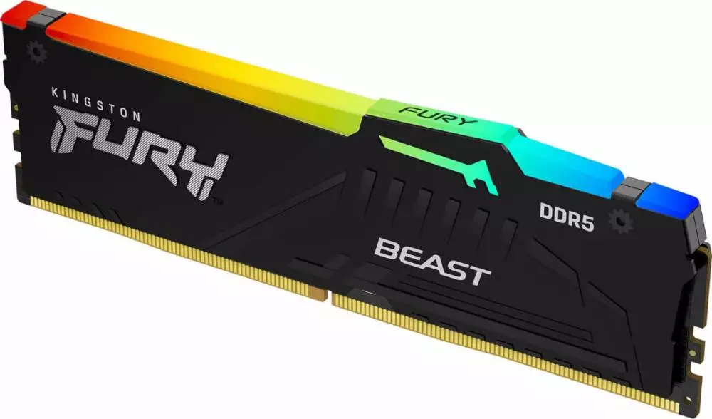 Памет Kingston FURY Beast Black RGB 16GB (1x16GB) DDR5 5600MHz CL40 - KF556C40BBA-16