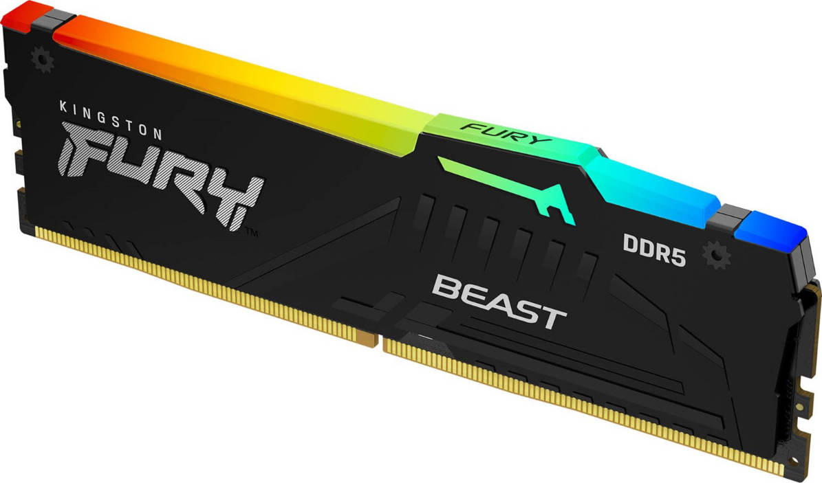 Памет Kingston FURY Beast Black RGB 16GB (1x16GB) DDR5 5600MHz CL40 - KF556C40BBA-16