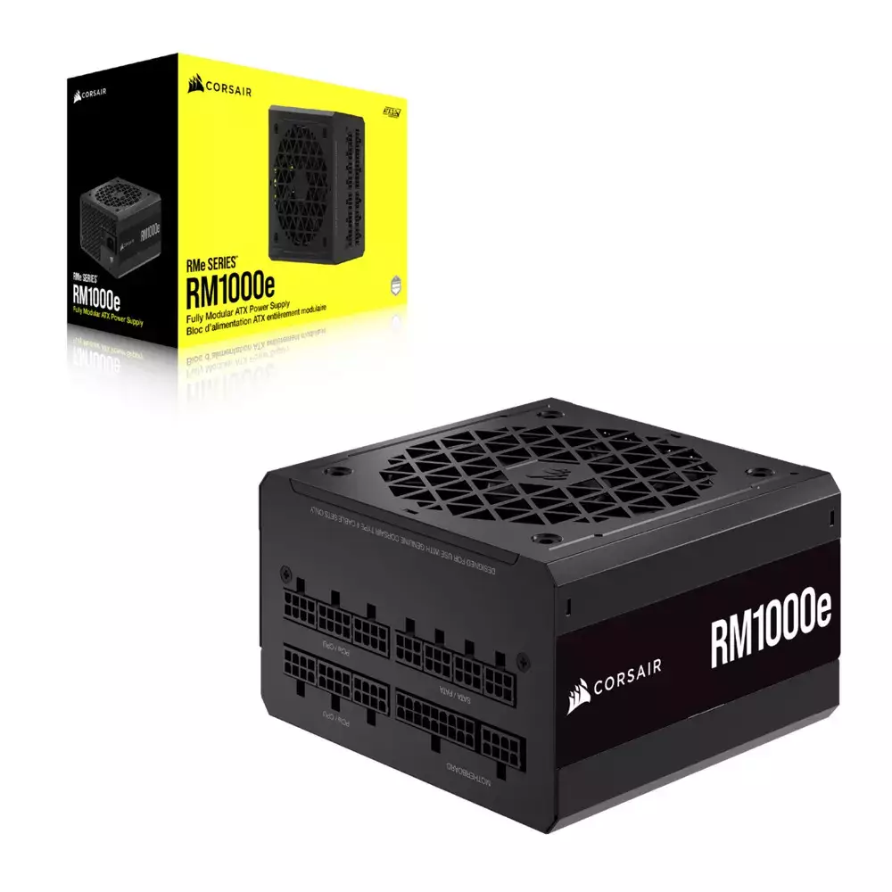Захранване Corsair RM1000e (1000W) 80 Plus Gold Full Modular ATX 3.0, PCIe 5.0 - CP-9020264-EU