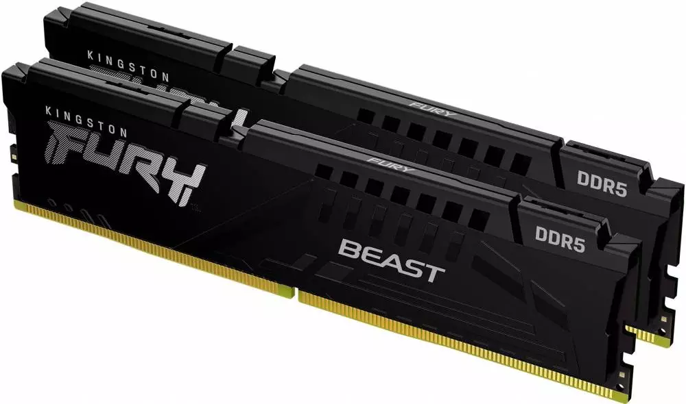 Памет Kingston FURY Beast Black 64GB (2x32GB) DDR5 5600MHz CL36 EXPO - KF556C36BBEK2-64