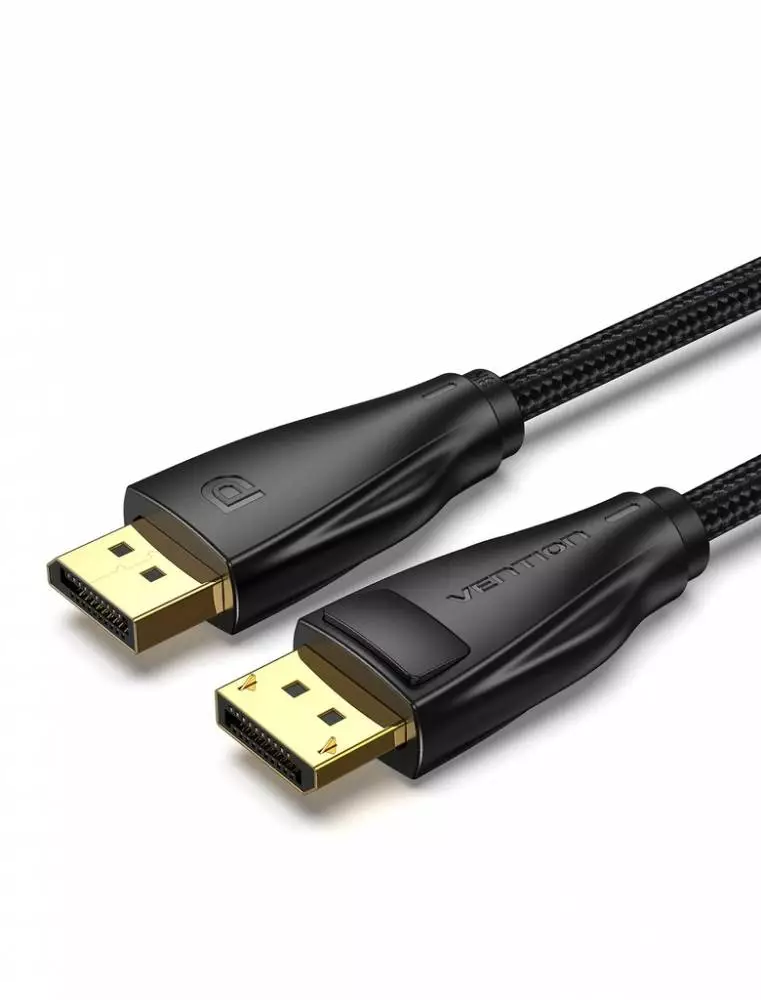 Vention καλώδιο Display Port 1.4 DP M / M 8K 1m - Cotton Braided, Μαύρο - HCCBF