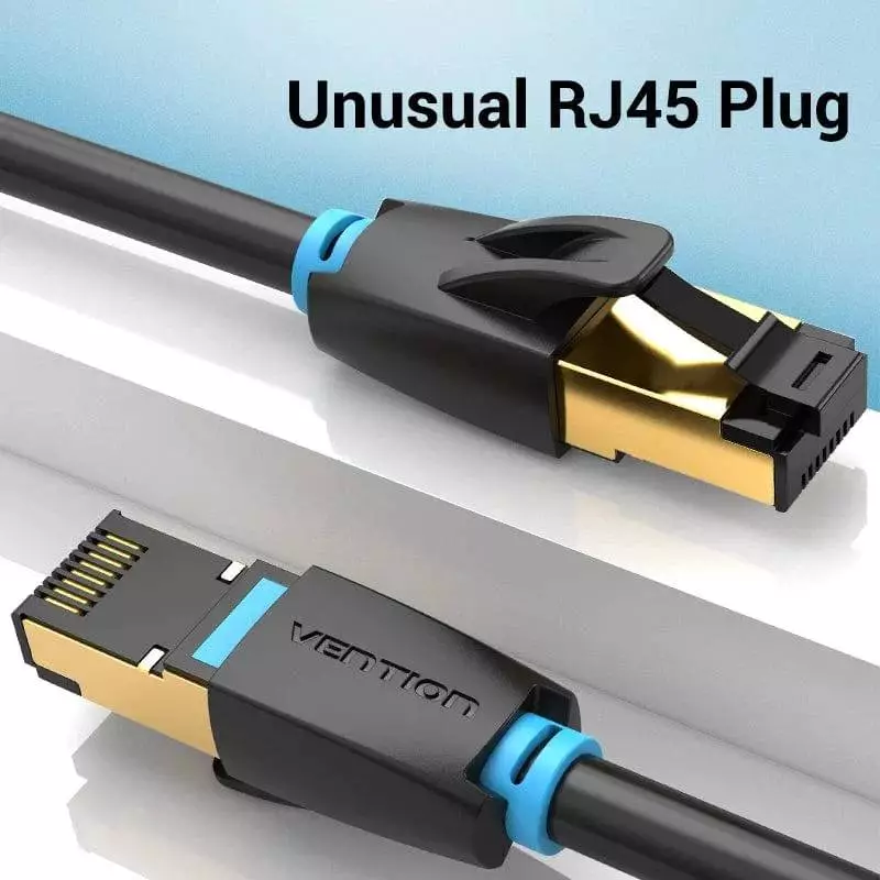 Vention Cat.8 SSTP Verlängerung Patchkabel 1M Schwarz 40Gbps - IKHBF