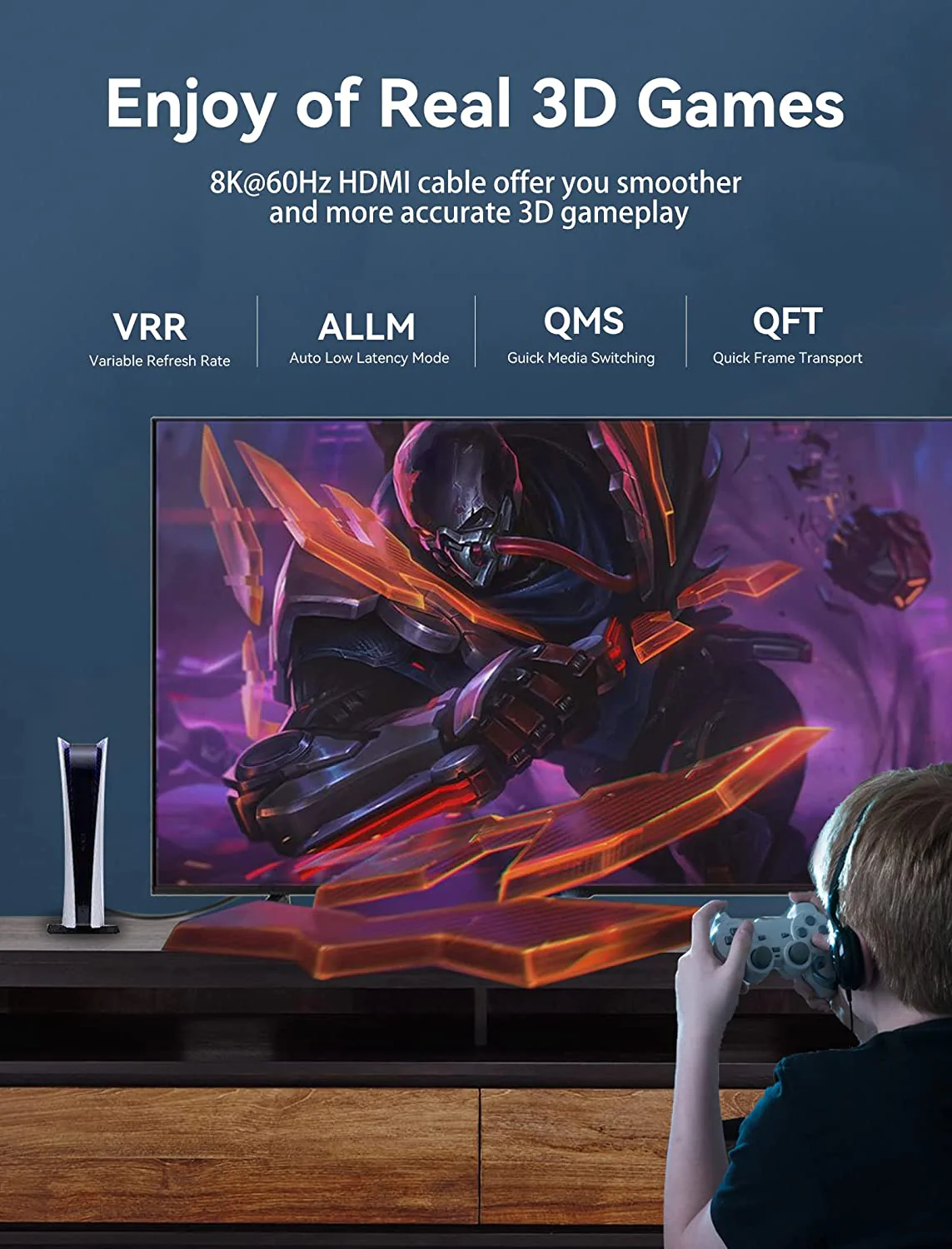 Câble HDMI Vention v2.1 M / M 2m - 8K Dolby Vision HDR - AANBH