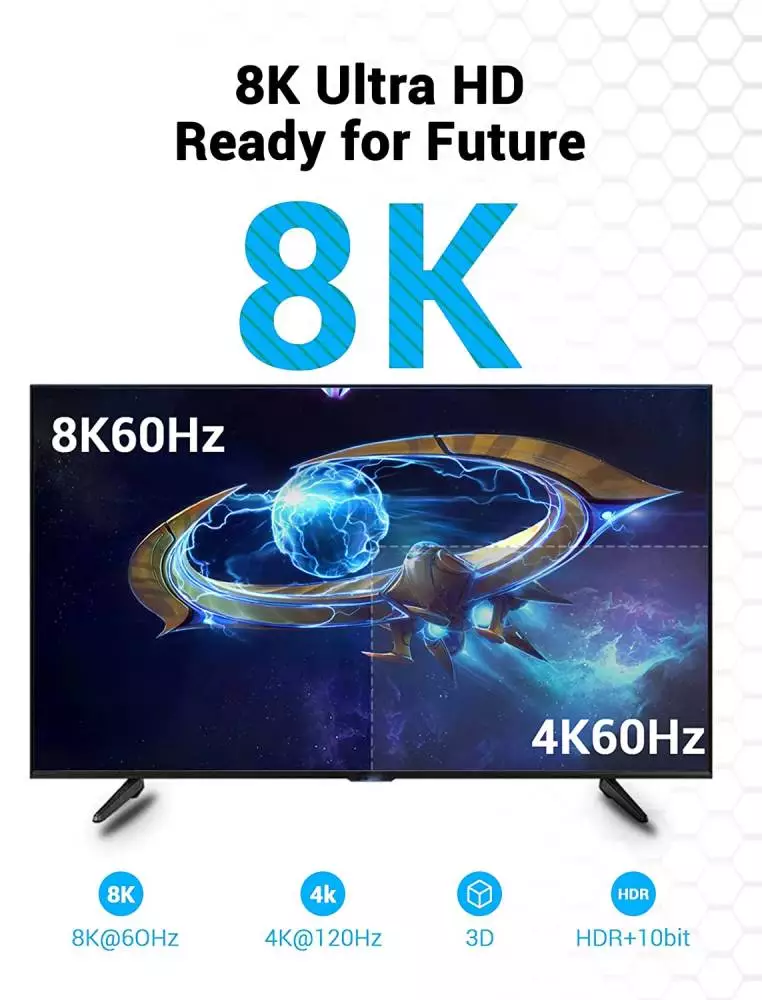 Câble HDMI Vention v2.1 M / M 2m - 8K Dolby Vision HDR - AANBH