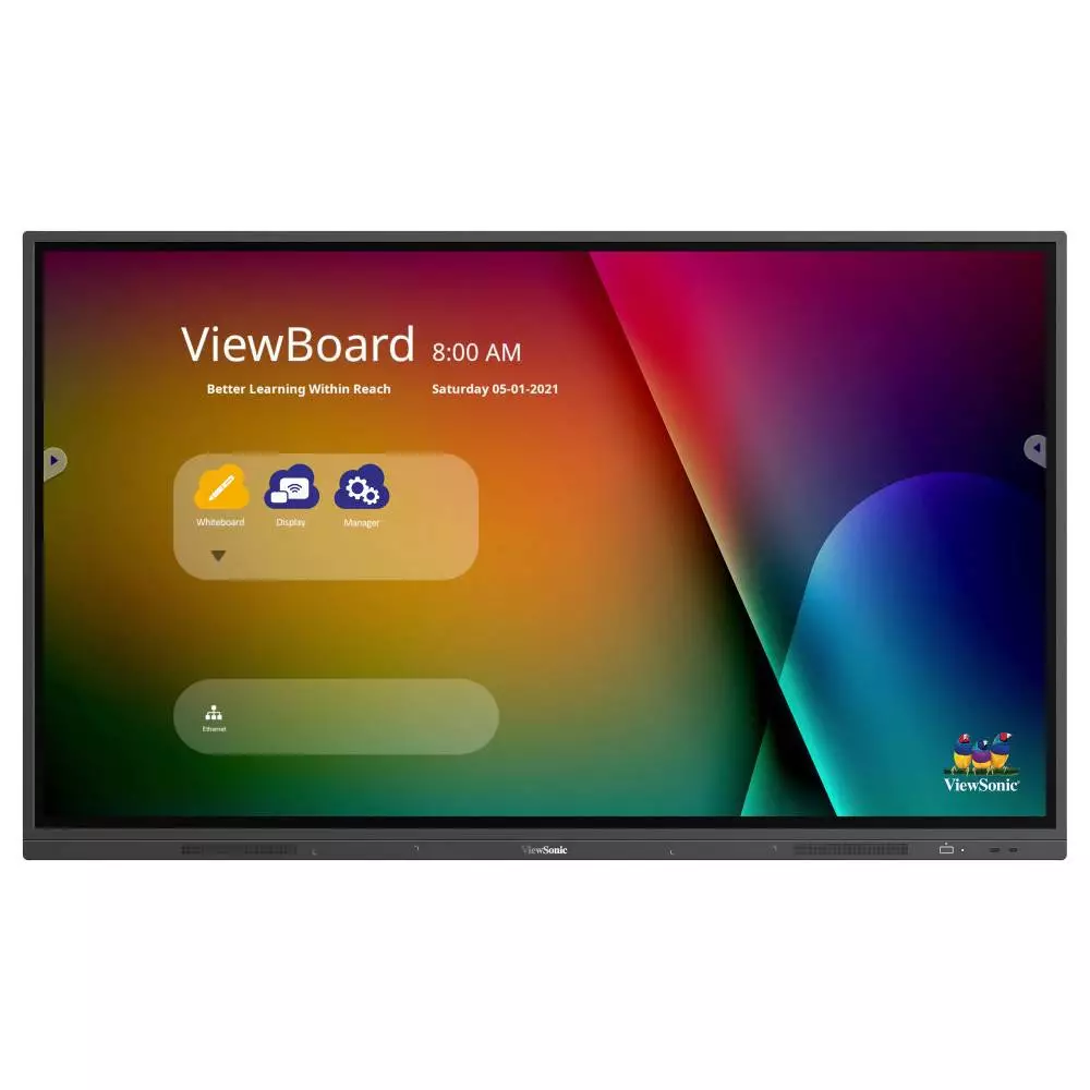 Тъч Дисплей ViewSonic IFP6532-2, 65", TFT DLED, UHD 3840x2160, 6.5ms, Cortex-A55, 4GB RAM, LAN, USB, RS232