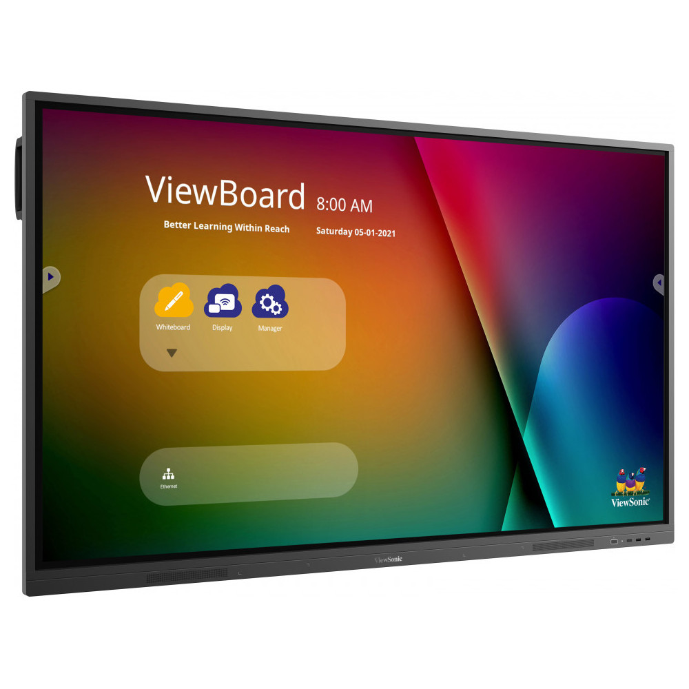 Тъч Дисплей ViewSonic IFP6532-2, 65", TFT DLED, UHD 3840x2160, 6.5ms, Cortex-A55, 4GB RAM, LAN, USB, RS232