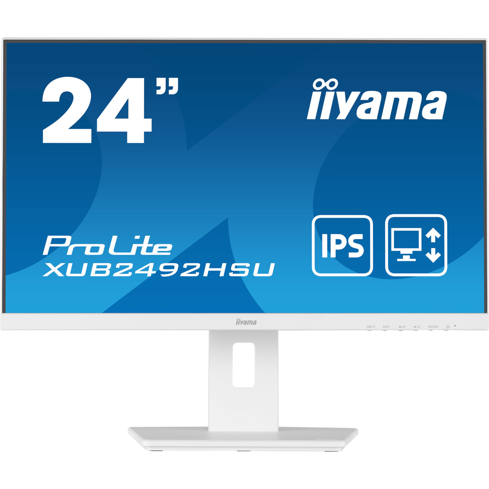 ​Монитор IIYAMA ProLite XUB2492HSU-W5, 23.8", IPS, FHD 1920x1080, 75Hz, 4ms, VGA, HDMI, DisplayPort, USB