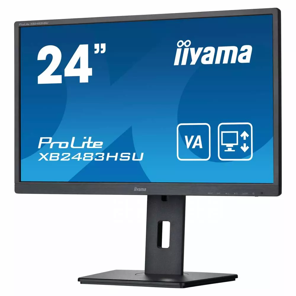 Монитор IIYAMA ProLite XB2483HSU-B5 23.8", VA, FHD 1920x1080, 75Hz, 4ms, HDMI, DisplayPort