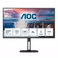 Монитор AOC Q27V5C/BK, 27", IPS, QHD 2560x1440, 75Hz, 1ms, HDMI, DP, USB-C, AMD FreeSync