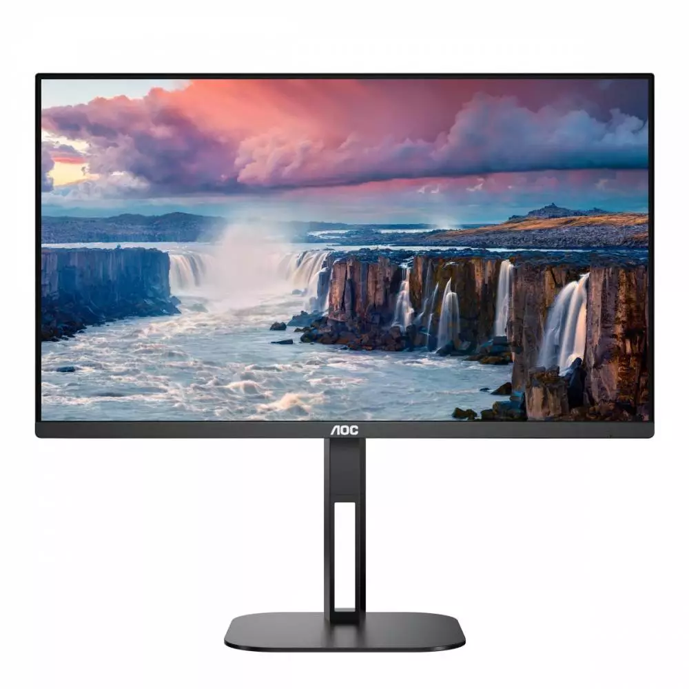 Монитор AOC Q27V5C/BK, 27", IPS, QHD 2560x1440, 75Hz, 1ms, HDMI, DP, USB-C, AMD FreeSync