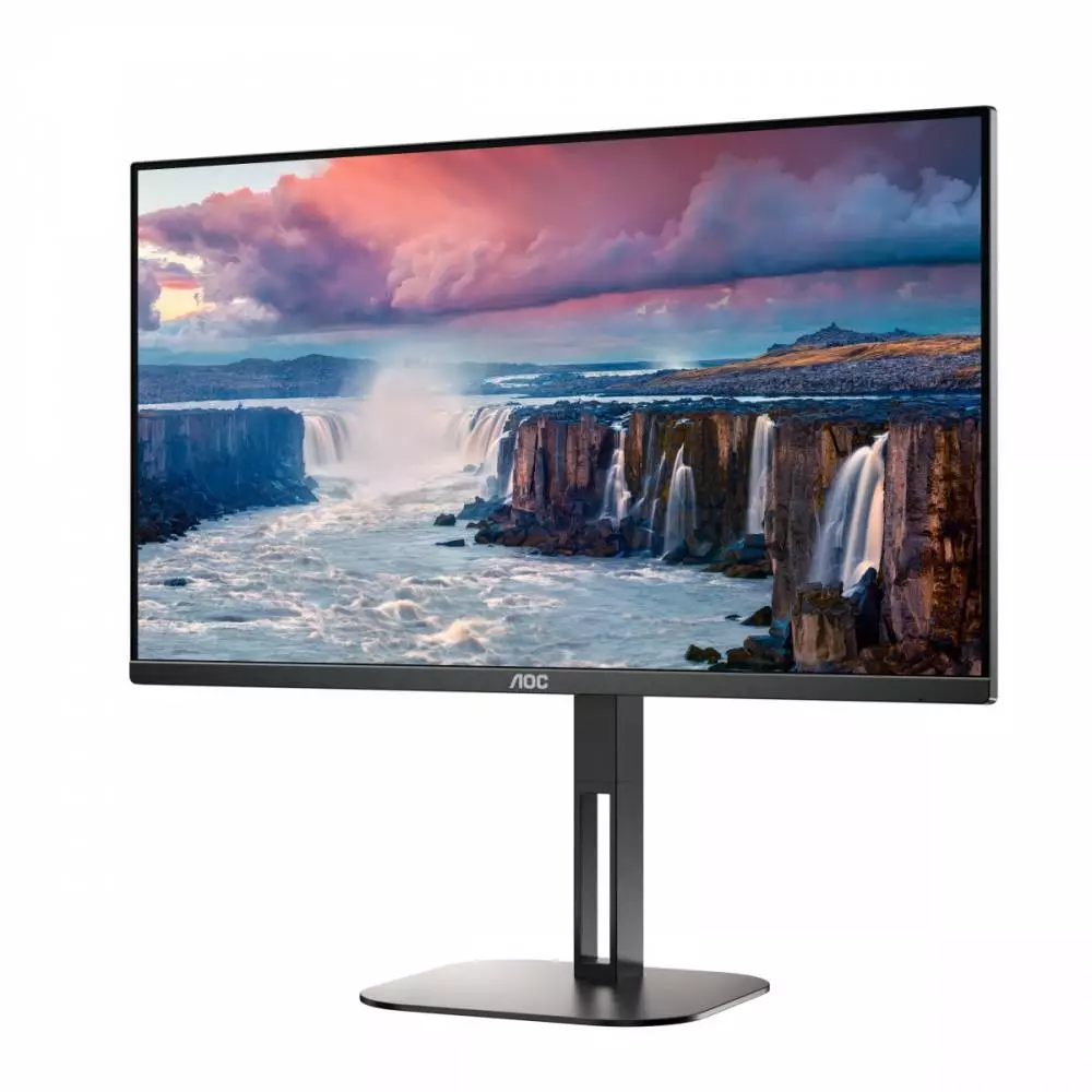Монитор AOC Q27V5C/BK, 27", IPS, QHD 2560x1440, 75Hz, 1ms, HDMI, DP, USB-C, AMD FreeSync