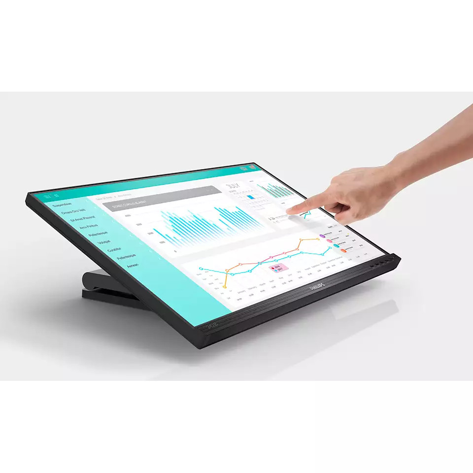 Монитор, Philips 242B1TC/00, 23.8" Touch, IPS, WLED, 1920x1080, 75Hz, 4ms GTG, FlickerFree, Low Blue Mode, 2Wx2, D-SUB, HDMI, DP, USB hub