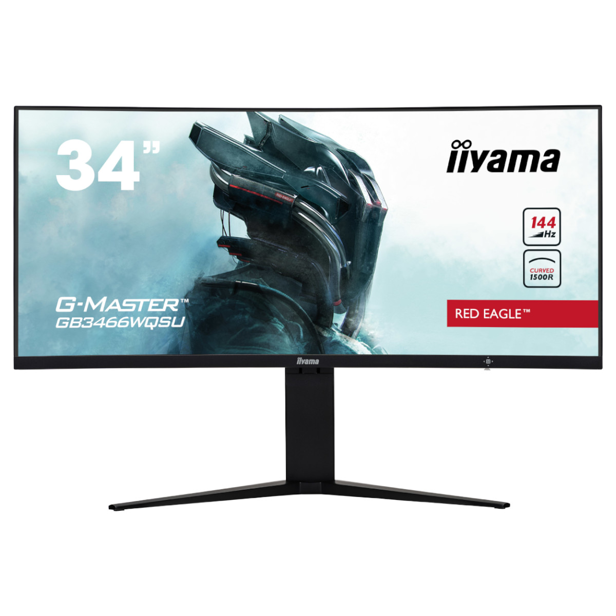 Монитор IIYAMA G-MASTER GB3466WQSU-B1, 34", VA Curved, 3440x1440, 144Hz, 1ms, HDR, AMD FreeSync Premium 