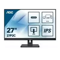 Монитор AOC 27P2C, 27", IPS, FHD 1920x1080, 75Hz, 4ms, KVM, USB Type-C, DP