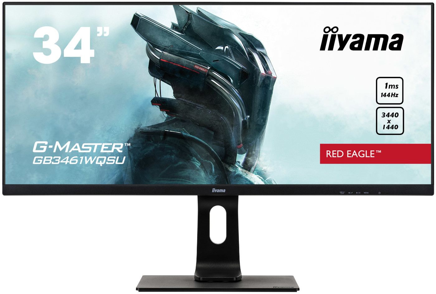 Монитор IIYAMA G-MASTER GB3461WQSU-B1, 34", IPS, 3440x1440, 144Hz, 1ms, HDR, AMD FreeSync Premium 