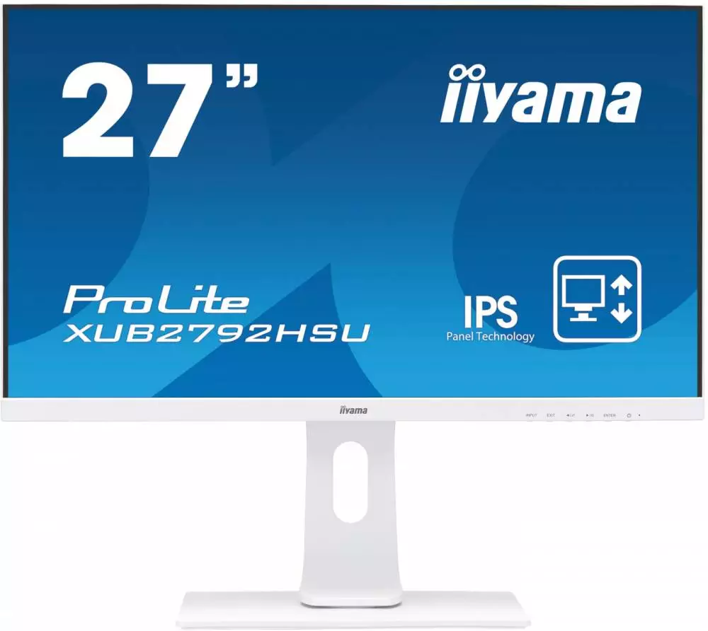 Монитор IIYAMA XUB2792HSU-W1, 27", IPS, FHD 1920x1080, 60Hz, 4ms, USB, VGA, HDMI, DP