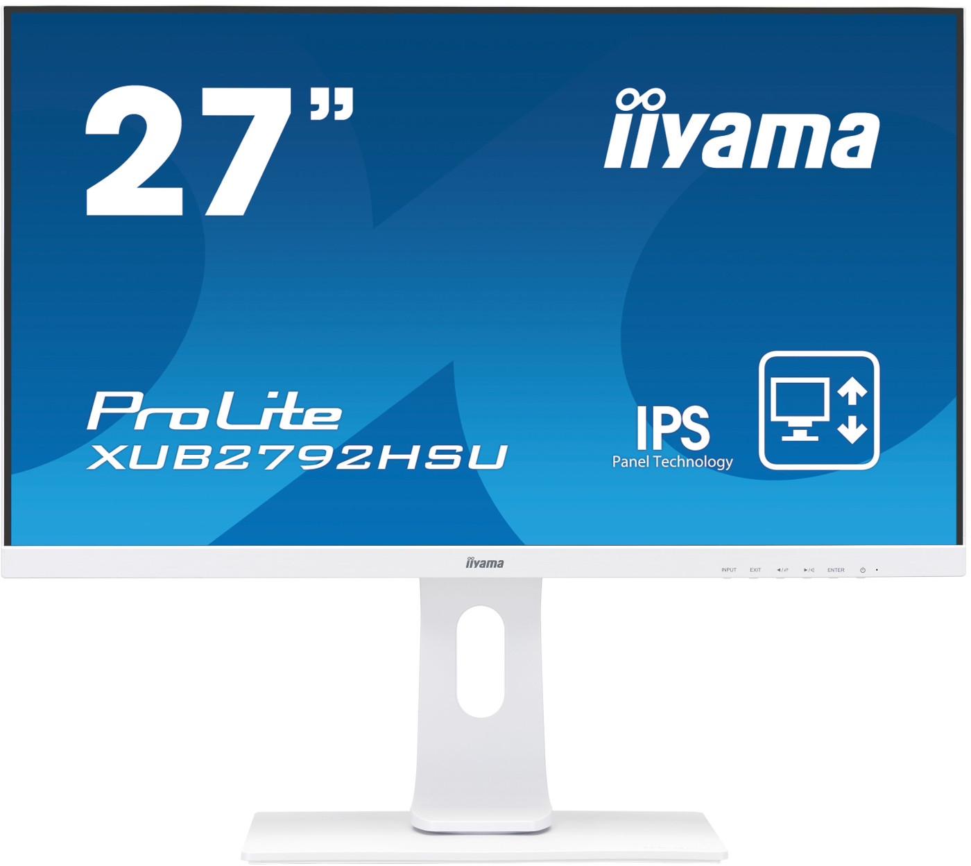 Монитор IIYAMA XUB2792HSU-W1, 27", IPS, FHD 1920x1080, 60Hz, 4ms, USB, VGA, HDMI, DP