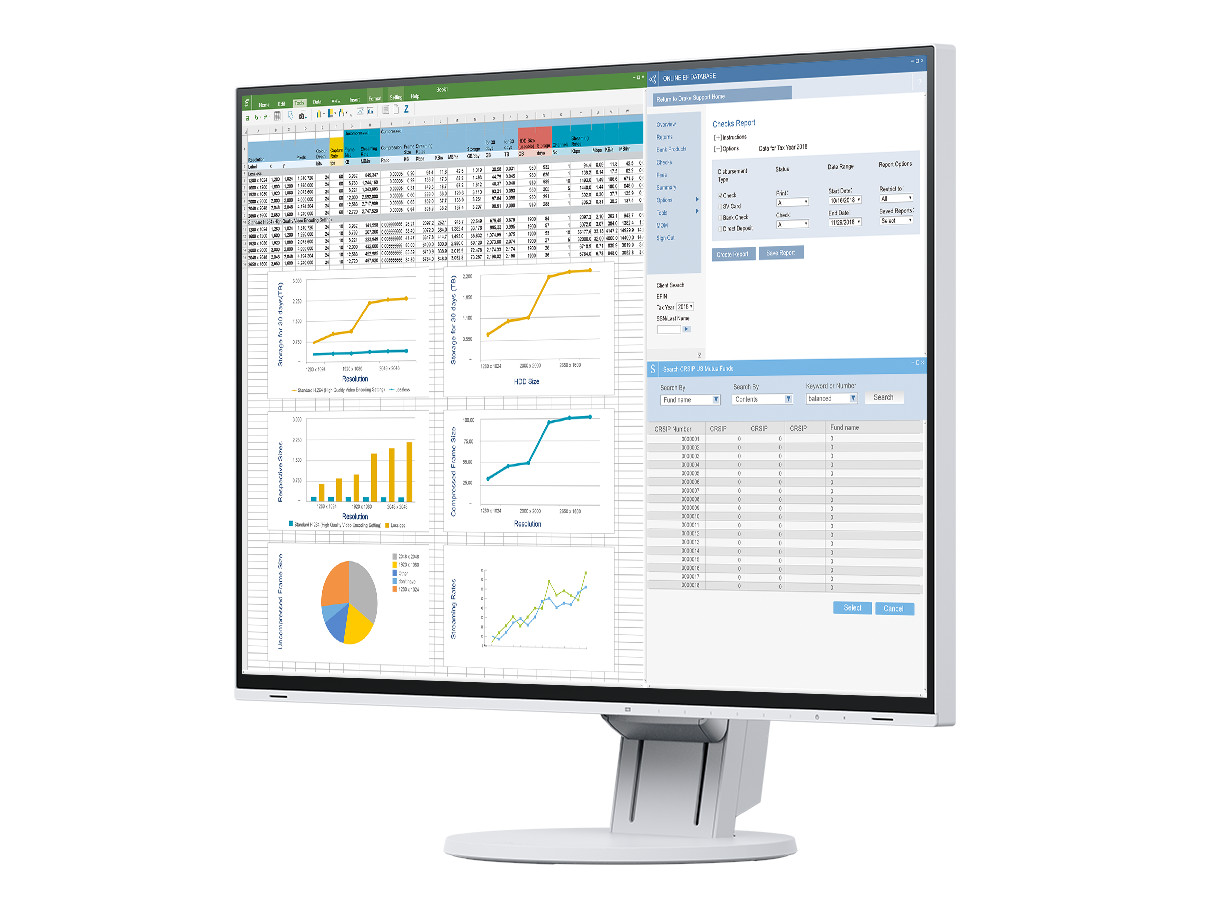 Монитор EIZO EV2457-WT, 24.1", IPS, 1920x1200, 60Hz, 5ms, HDMI, DP, DVI