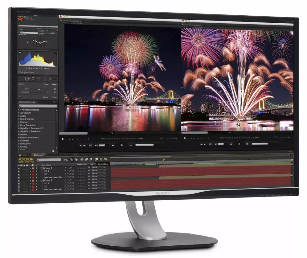 Монитор Philips 328P6AUBREB/00, 31.5", IPS, QHD 2560x1440, 60Hz, 4ms, HDR, USB-C, LAN