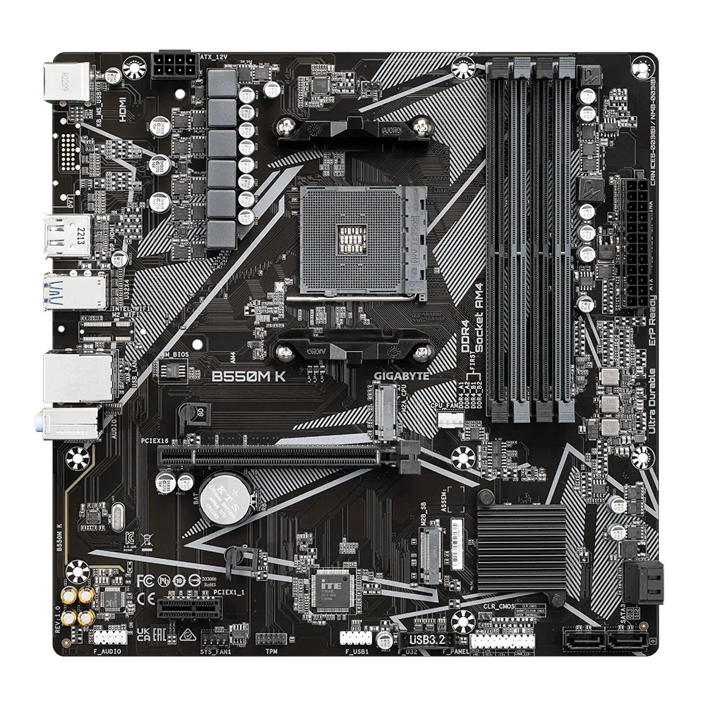 Дънна платка Gigabyte B550M K AM4