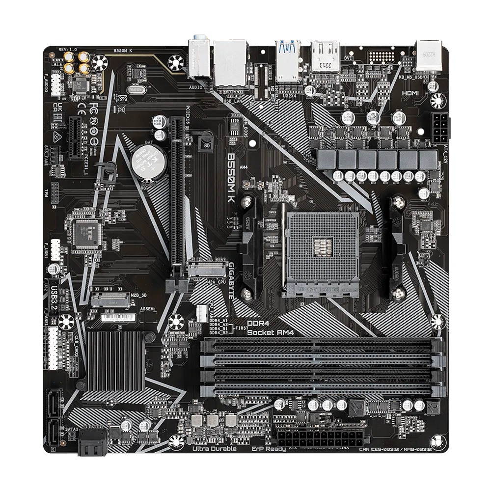 Дънна платка Gigabyte B550M K AM4