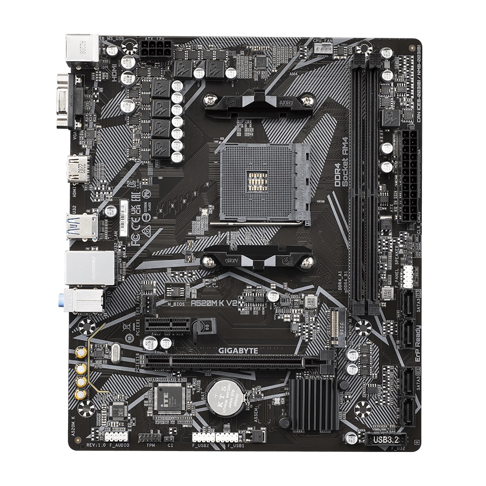 Дънна платка Gigabyte A520M K V2 AM4