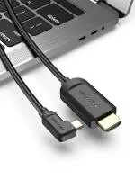 Vention Кабел Type-C to HDMI Cable Right Angle 1.5M Black - CGVBG