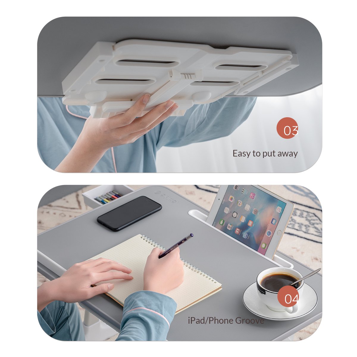 Orico бюро за лаптоп Laptop Desk - LRZ-64-GY