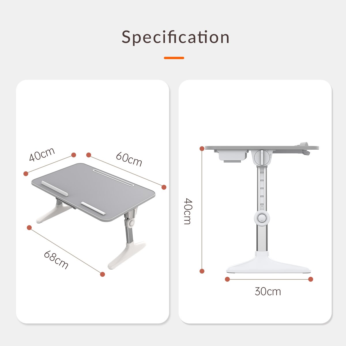 Orico бюро за лаптоп Laptop Desk - LRZ-64-GY