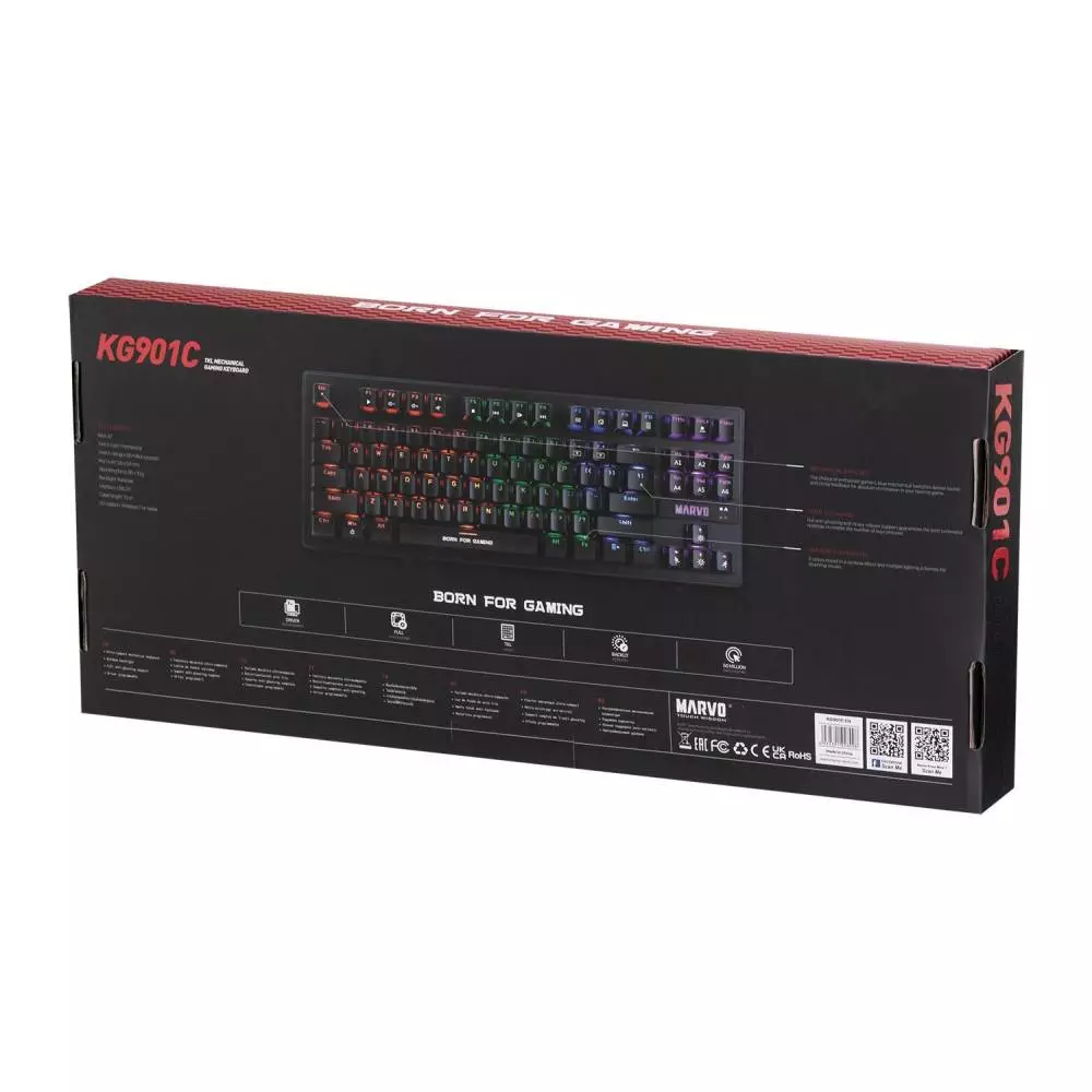 Геймърска клавиатура Xtrike ME KG901C Blue Switch TKL