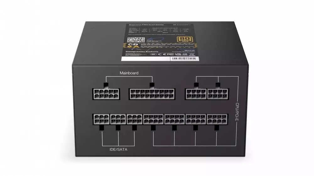 Захранване Endorfy Supremo FM5 Gold 850W 80 Plus Gold PSU, Fully Modular - EY7A009