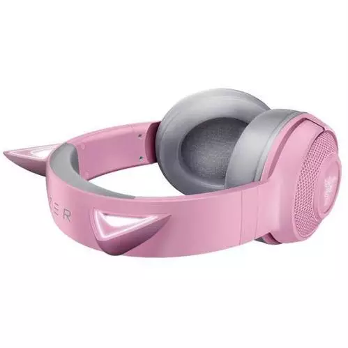 Геймърски слушалки Razer Kraken BT Headset - Kitty Edition, Quartz, Wireless, Razer Chroma RGB - RZ04-03520100-R3M1