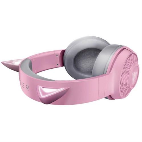 Геймърски слушалки Razer Kraken BT Headset - Kitty Edition, Quartz, Wireless, Razer Chroma RGB - RZ04-03520100-R3M1
