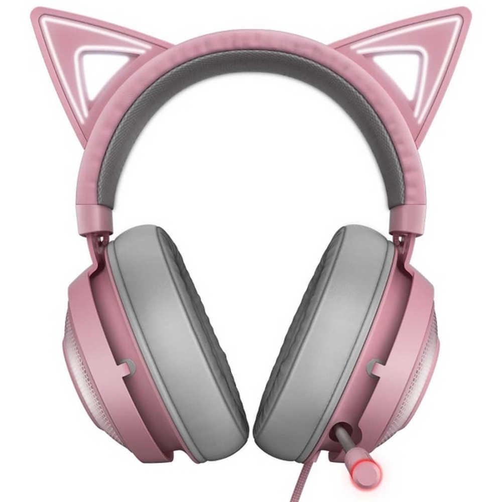 Геймърски слушалки Razer Kraken BT Headset - Kitty Edition, Quartz, Wireless, Razer Chroma RGB - RZ04-03520100-R3M1