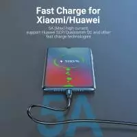 Vention Кабел USB 3.1 Type-C / USB 2.0 AM - 1M Black 5A Fast Charge - CORBF