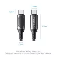 Vention кабел USB2.0 Type-C/Type-C 100W, LED display 2m - TAYBH