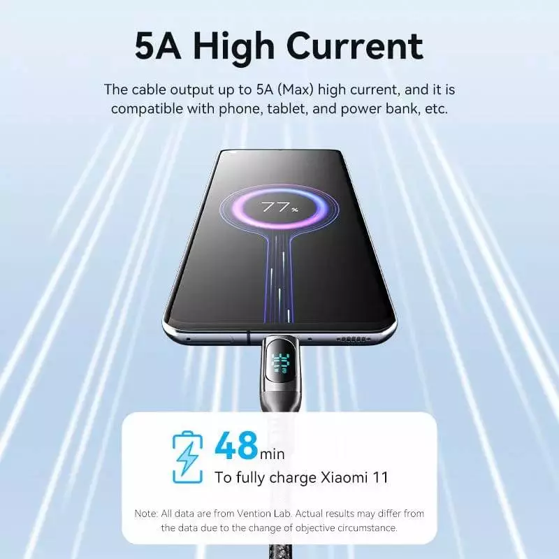 Câble Vention USB4.0 Type-C/Type-C 100W 1.2m - TAYBAV
