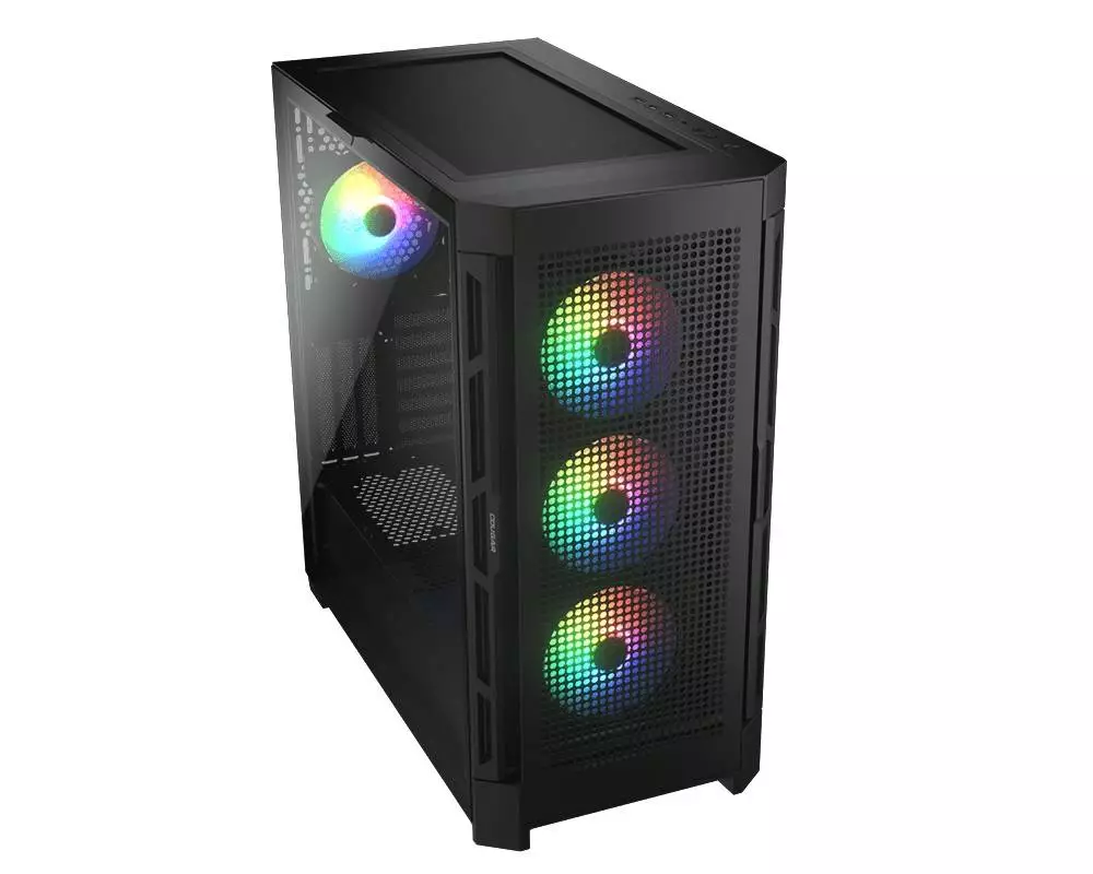 Кутия COUGAR DUOFACE PRO RGB Black Mid-Tower
