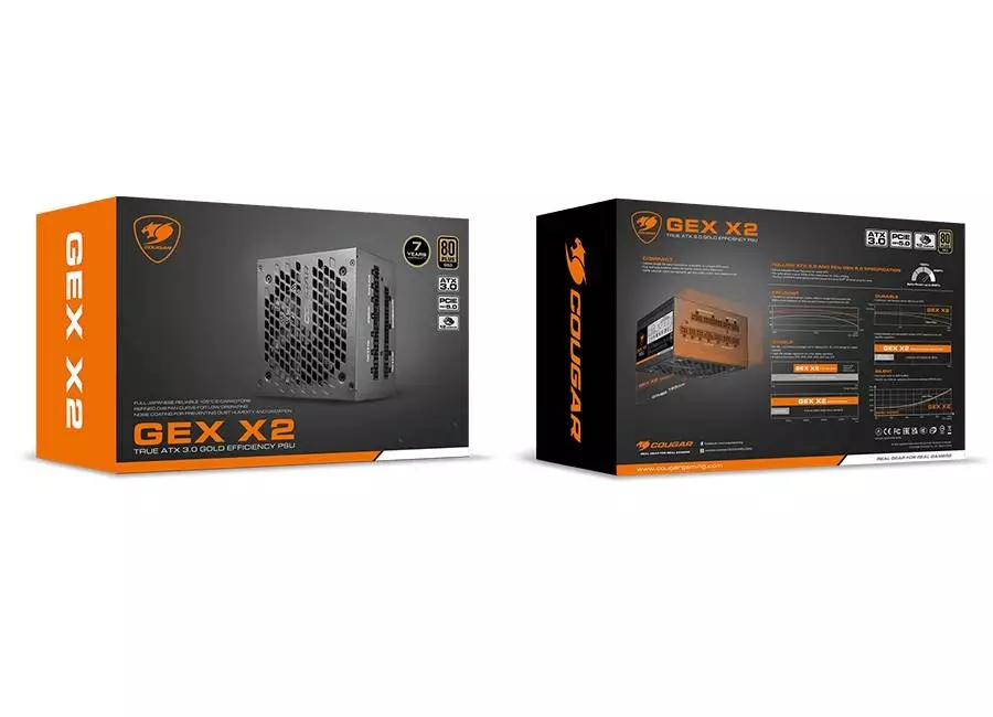 Захранване COUGAR GEX X2 1000 (1000W) 80 Plus Gold PSU ATX 3.0 PCIe 5.0