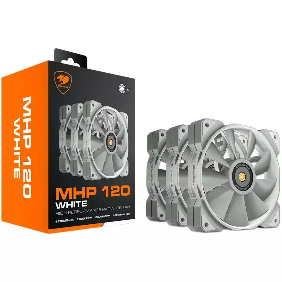 Вентилатор COUGAR MHP 120 White, 120mm 4-pin PWM fan